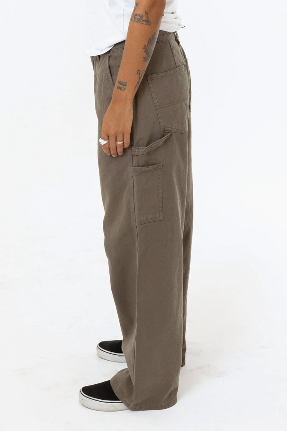 Thrills - Slouch Carpenter Twill Pant - Desert - Side