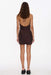 Thrills - CELESTE BIAS HALTER MINI DRESS - Postal Brown - Back