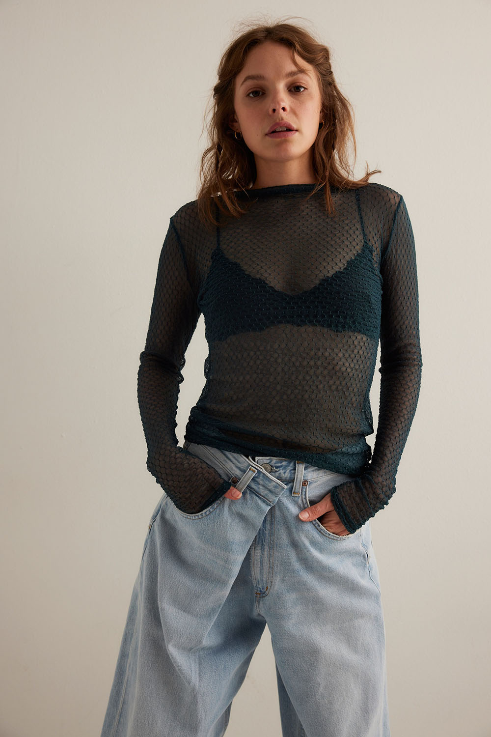 Free People - Minding My Business Top - Oil Green