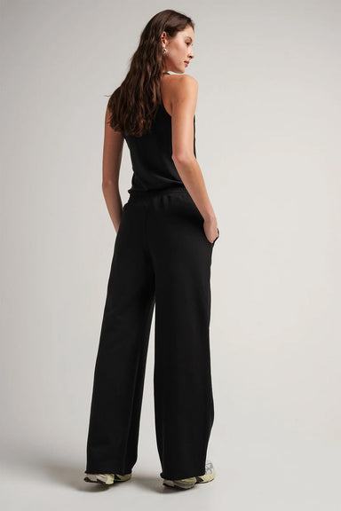 Richer Poorer - Recycled Fleece Wide Leg Pant - Black - Back