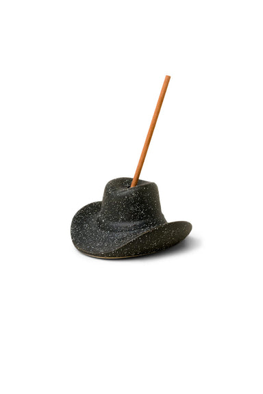 paddywax cowboy hat incense holder black