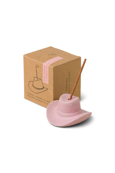 paddywax cowboy hat incense holder pink package