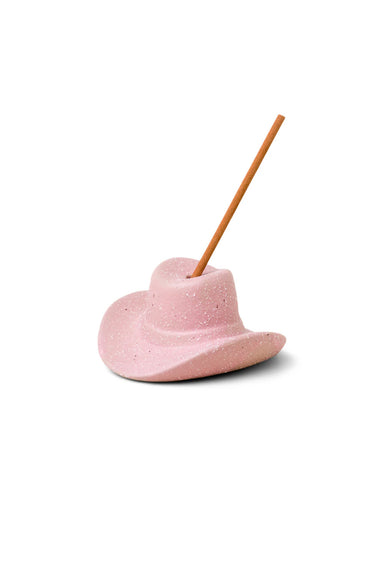 paddywax cowboy hat incense holder pink