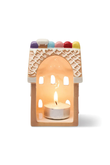 Paddywax Incense House in Gingerbread — Lit view