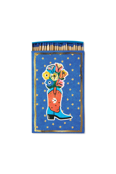 Paddywax Large Boxed Matches in Cowboy Boot — Front view