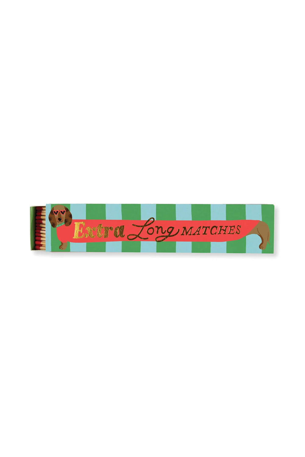 Paddywax Slender Boxed Matches in Dachshund — Front view