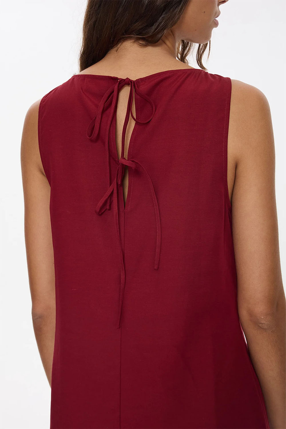 Thrills - Knox Mini Dress - Garnet Red - Detail