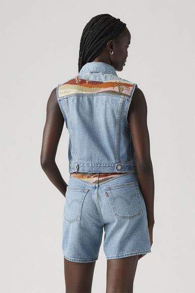 Levis - Embroidered XS Vest - Desert Utopia Trucker - Back