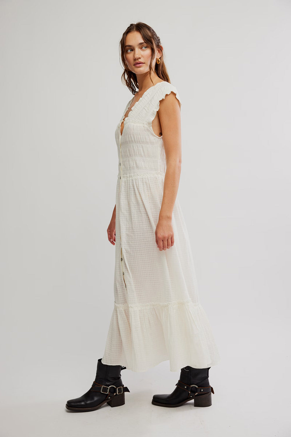Free People - Desert Dazed Midi - Clean Ivory - Side