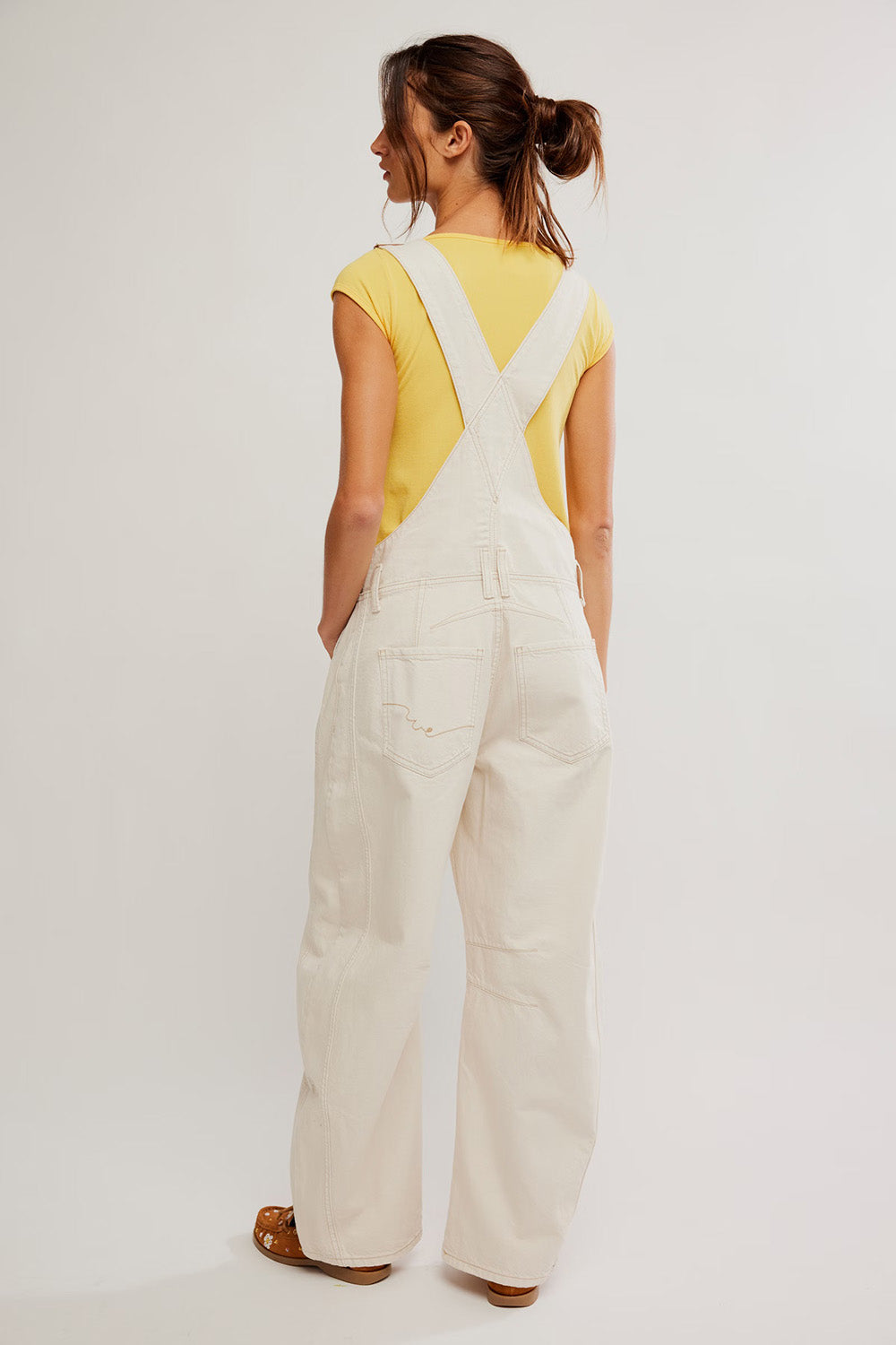Free People - Good Luck Overall - Milk - Back