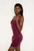 Good American - Scuba Scoop Cami Dress - Oxblood - Side