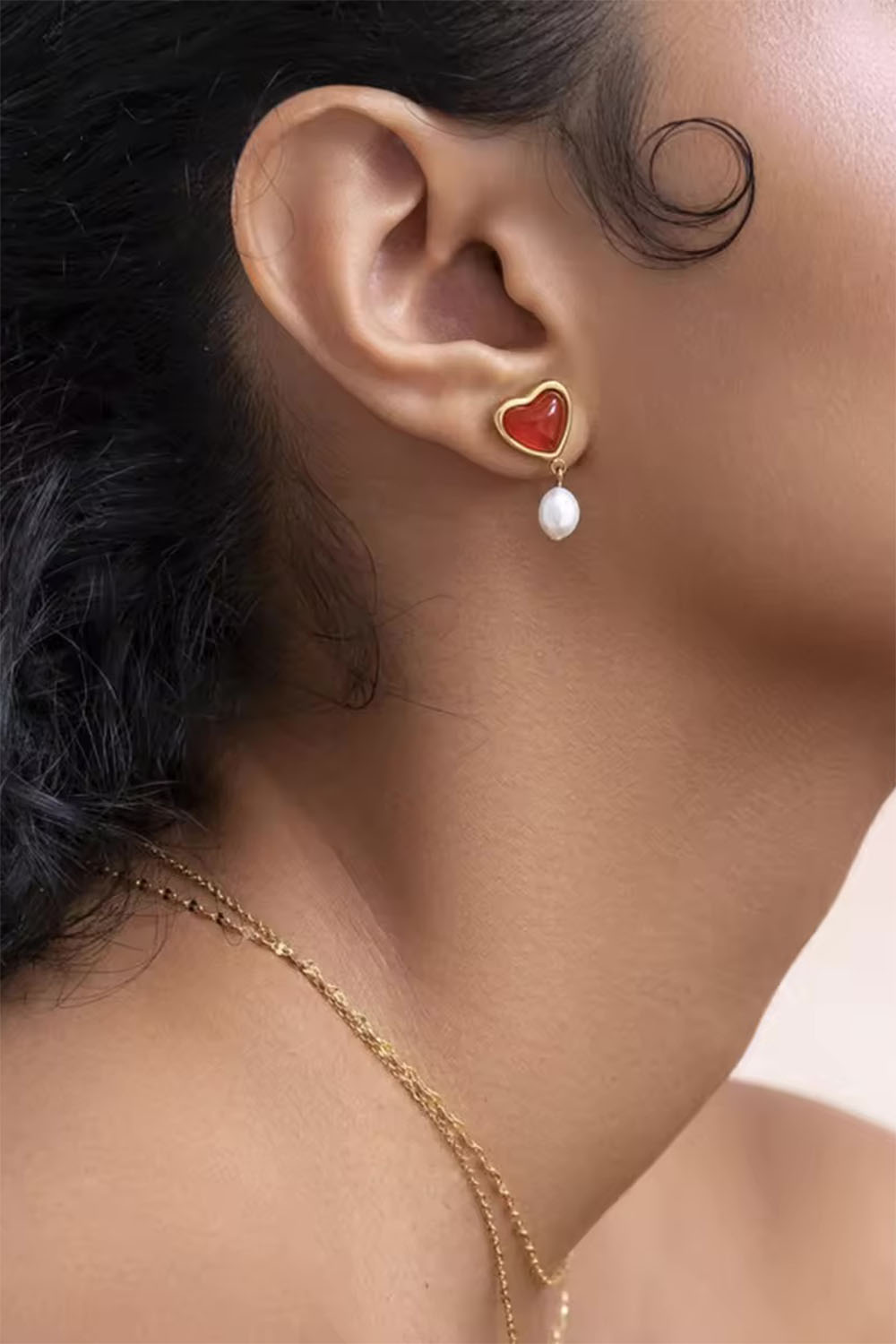 Pearl of the West Anabel Earring — Worn view