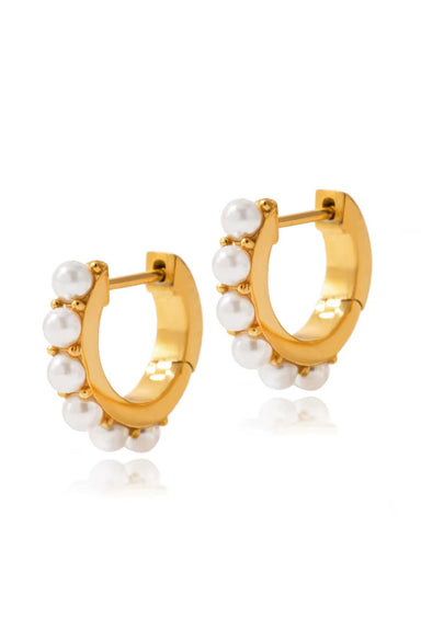 Pearl of the West Beth Hoops White — Product view