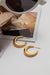 Pearl of the West Celia Hoops in 18K Gold Plated SS — Flat lay view