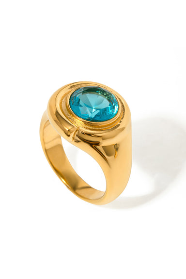 Pearl of the West Elizabeth Ring in Aqua — Product view