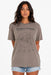 Pearl of the West Geometry Tee in Faded Grey — Front view