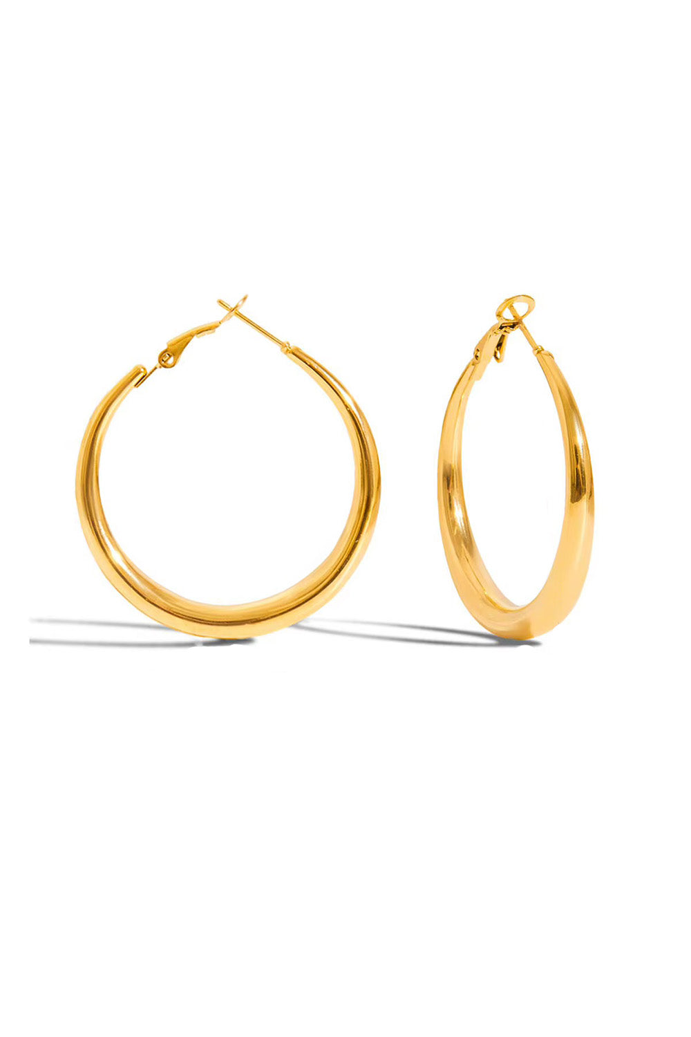 Pearl of the West Lo Hoops in 18K Gold Plated SS — Product view