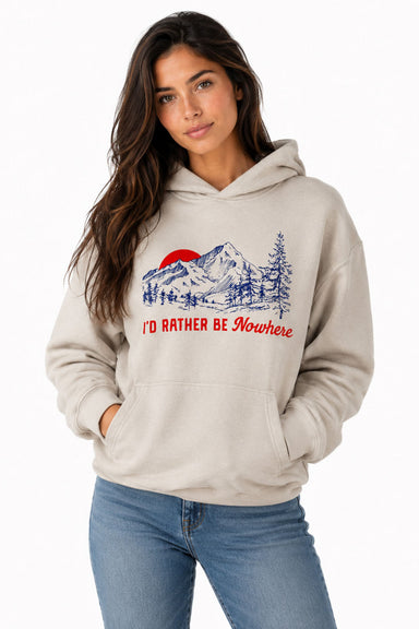 Pearl of the West Nowhere Hoody in Faded Bone — Front view