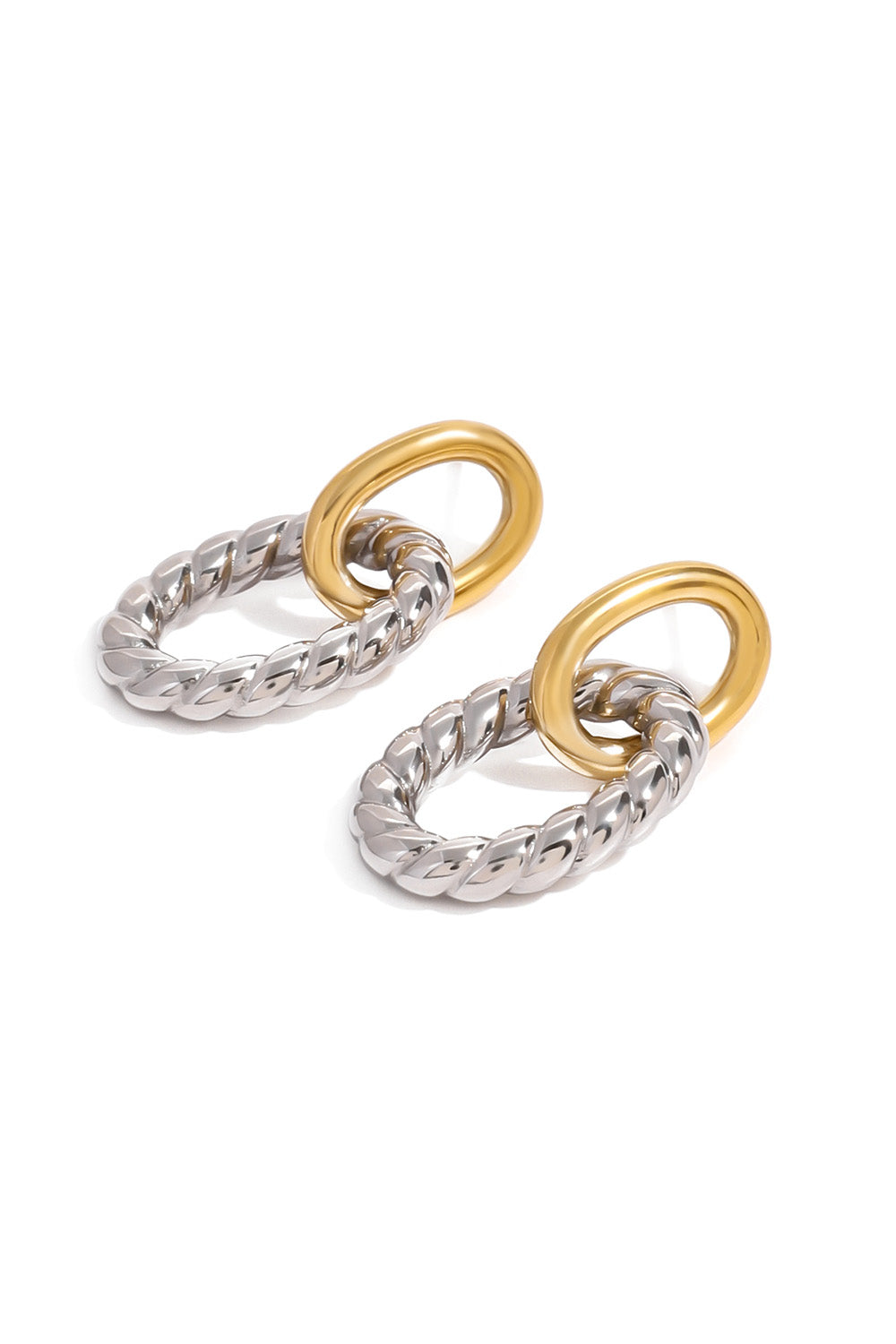 Pearl of the West Oval Twist Hoop — Product view