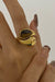 Pearl of the West Stone Crossed Ring in Brown — Worn view