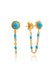 Pearl of the West Turquoise Tassel Earrings — Product view