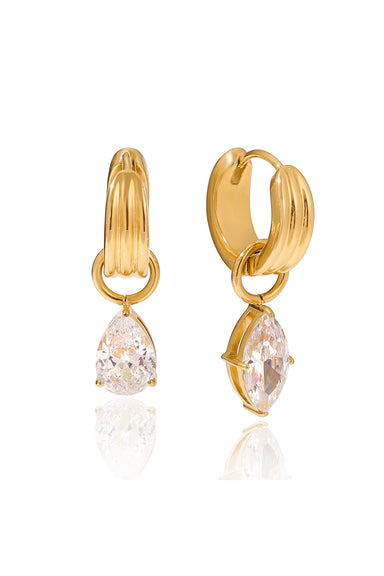 Pearl of the West - BLING DROPS EARRINGS 18K GP SS