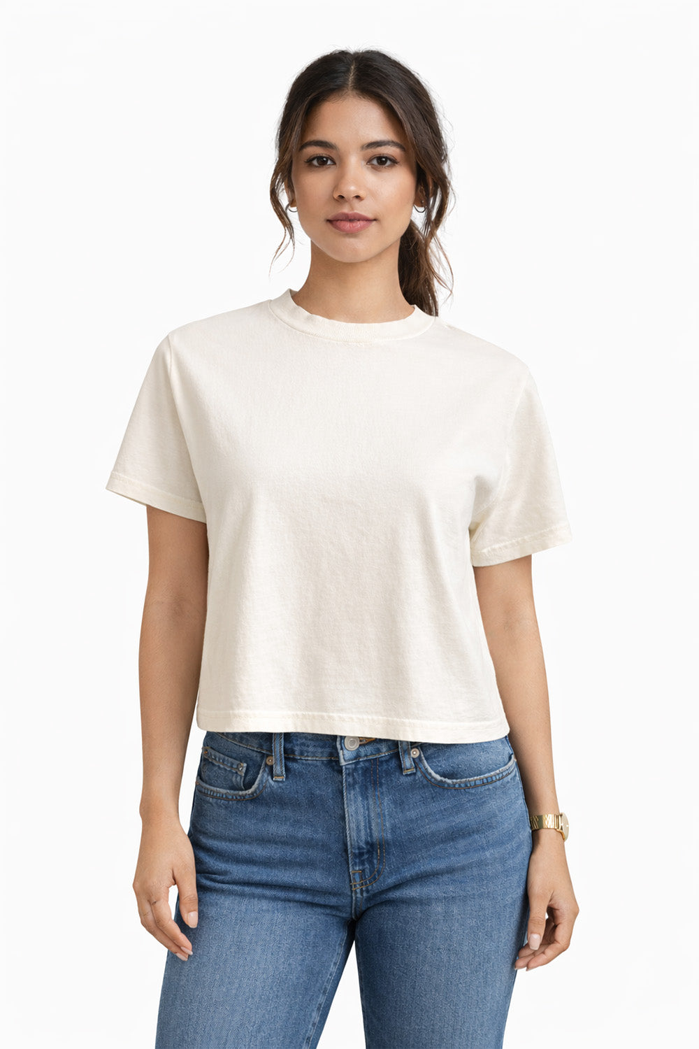 pearl of the west charlie ss tee buttercream model