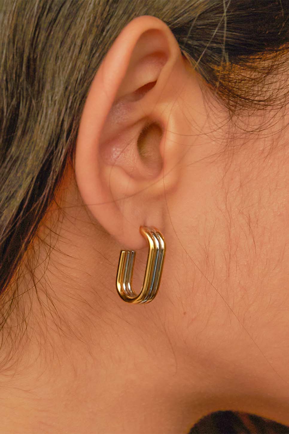 Pearl of the West - CONNECT EARRING 18K GP SS - Model