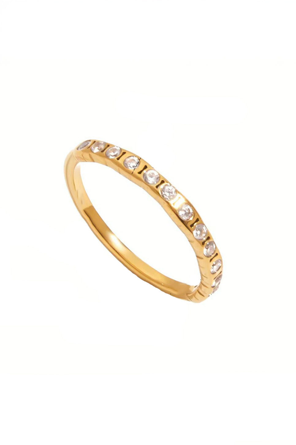 pearl of the west cz stacker ring