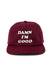 Pearl of the West - Damn Hat - Burgundy - Front