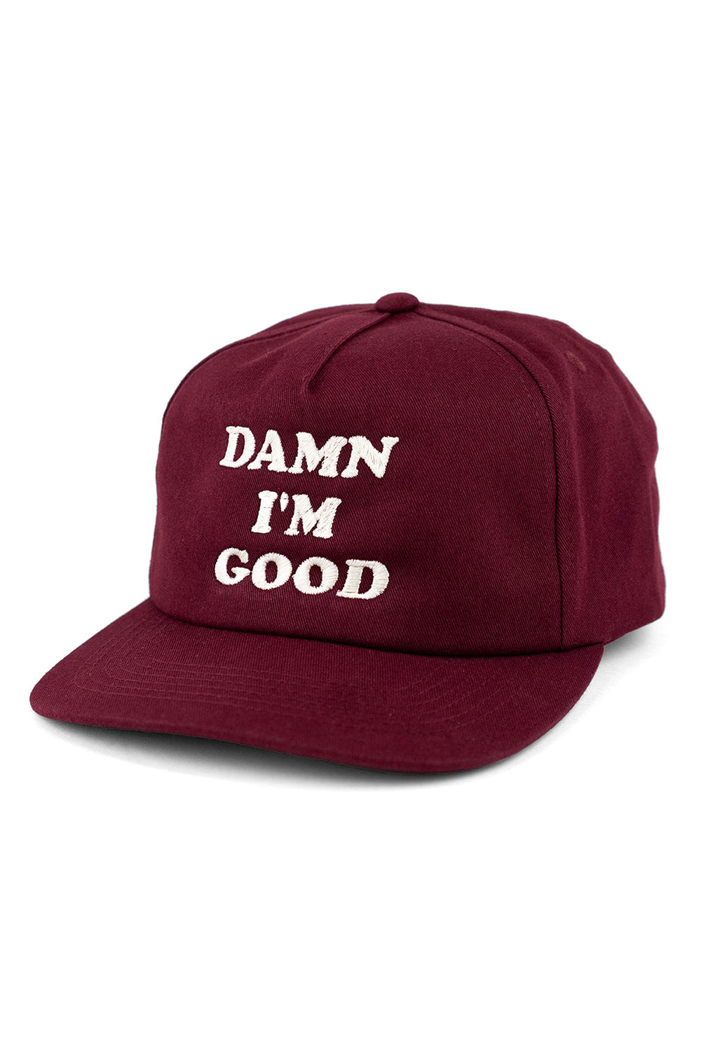 Pearl of the West - Damn Hat - Burgundy - Profile