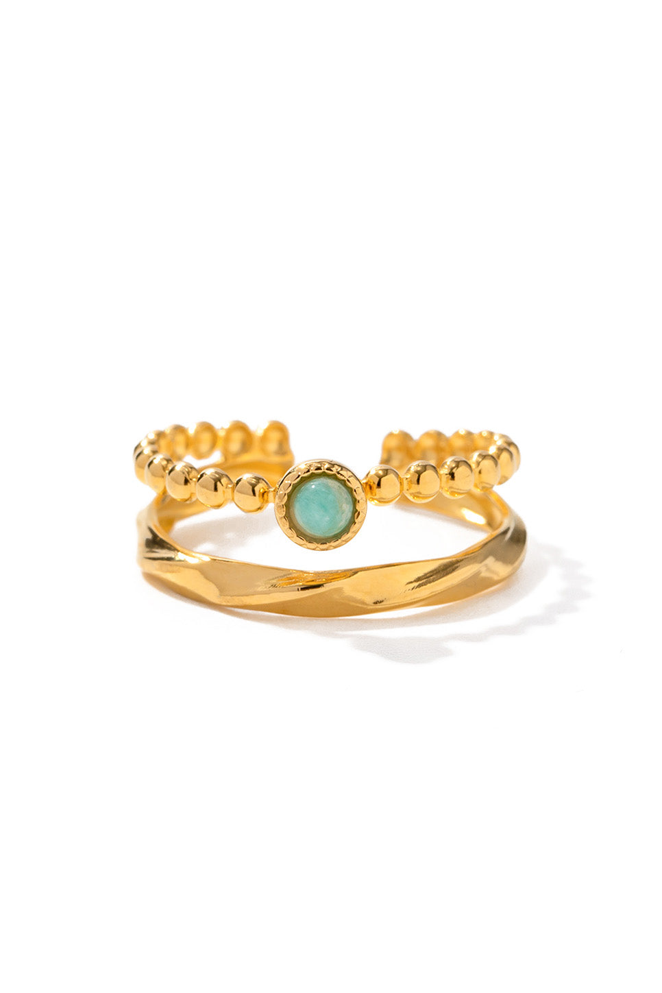 Pearl of the West - DBL AMAZONITE RING 