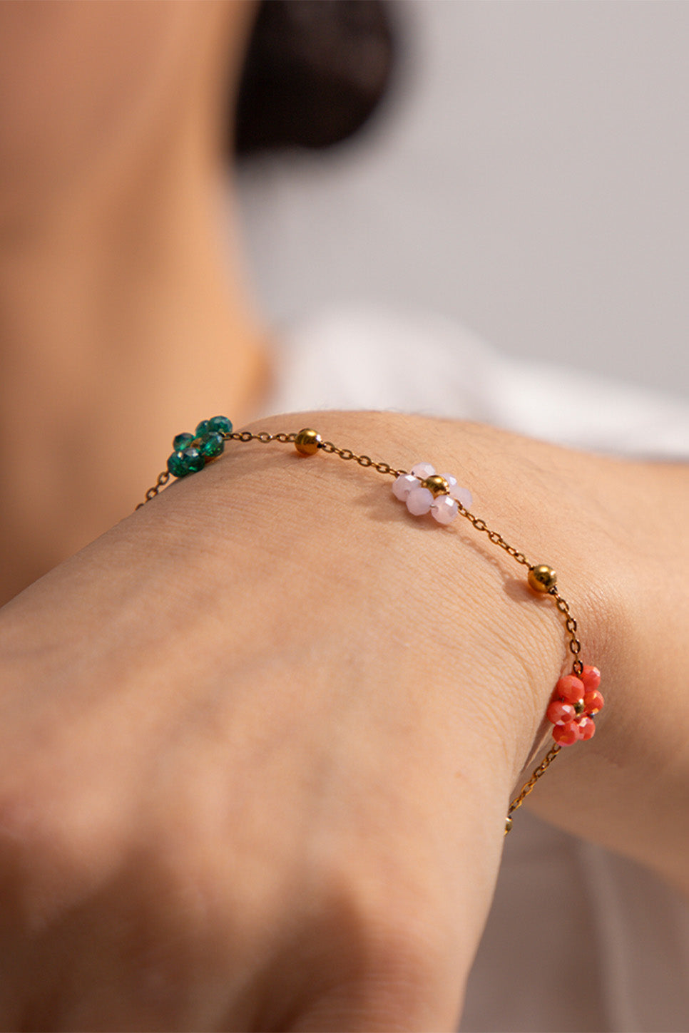 pearl of the west flower bracelet