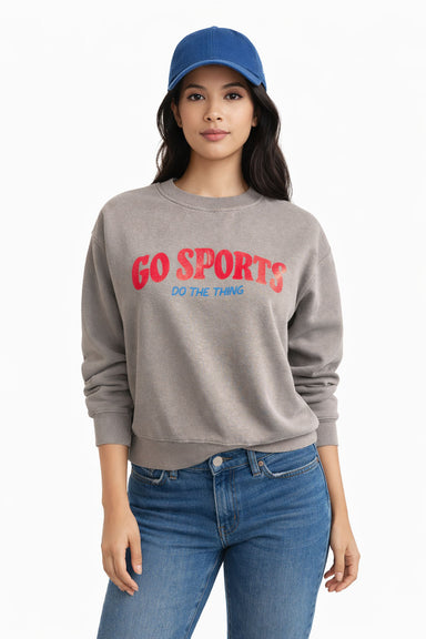 pearl of the west go sports fleece faded grey