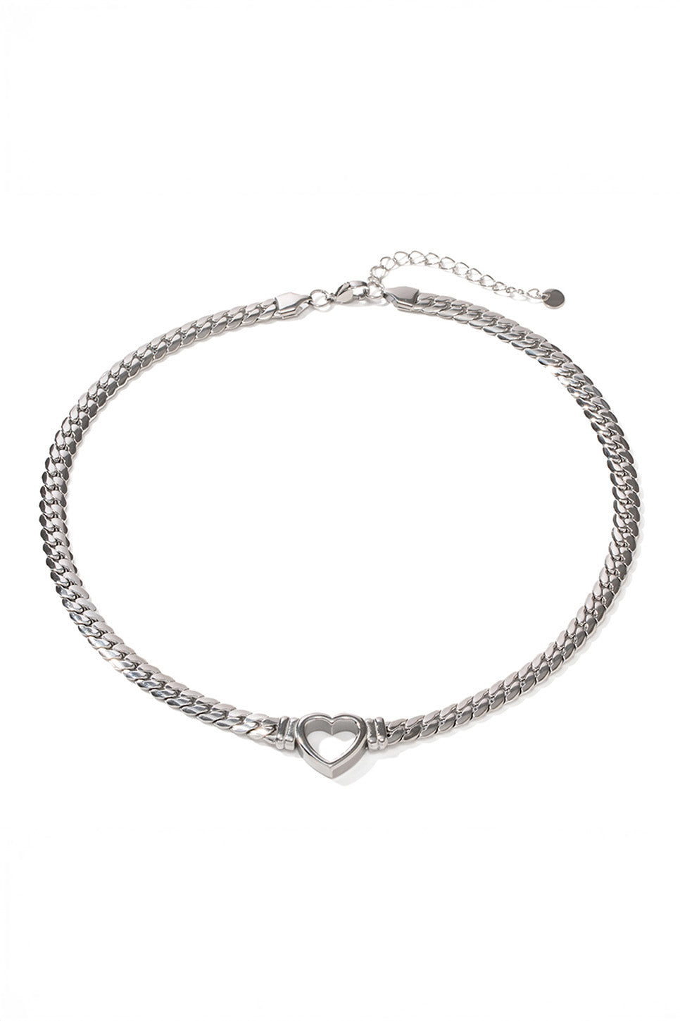 Pearl of the West - HOLLOW HEART CHAIN STAINLESS