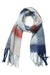 pearl of the west long plaid scarf blue rust