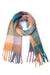 pearl of the west long plaid scarf peachy green