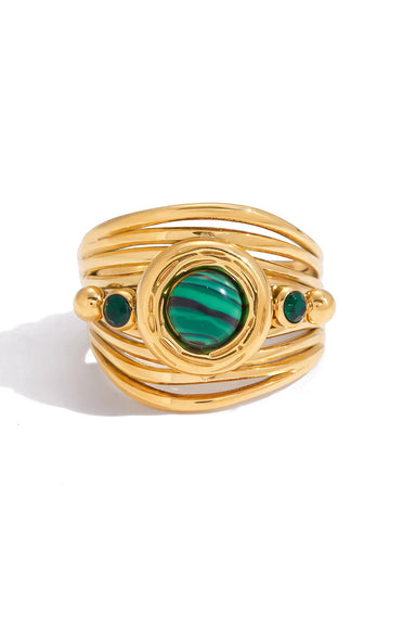 pearl of the west malachite ring