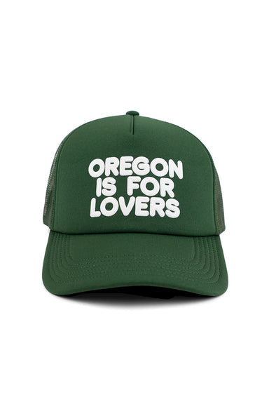 pearl of the west oregon lovers hat forest green front