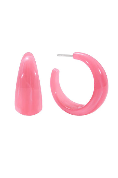 pearl of the west resin c-hoops 8k gp ss pink
