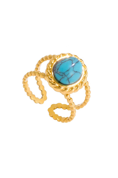 pearl of the west rope ring turquoise 