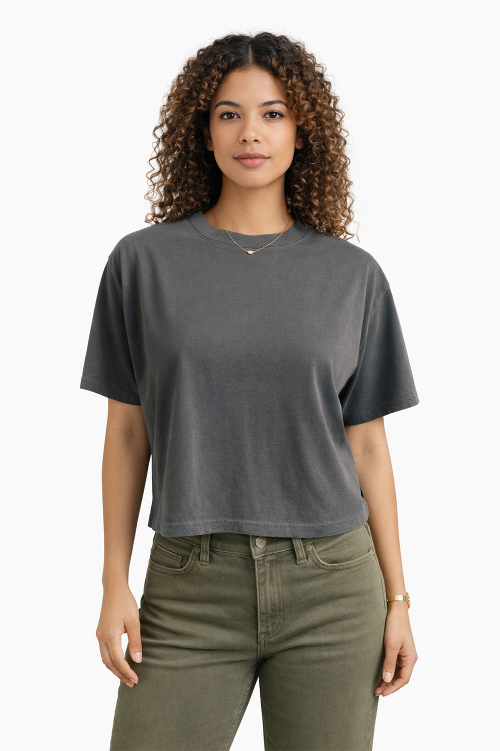 pearl of the west russell ss tee washed black model