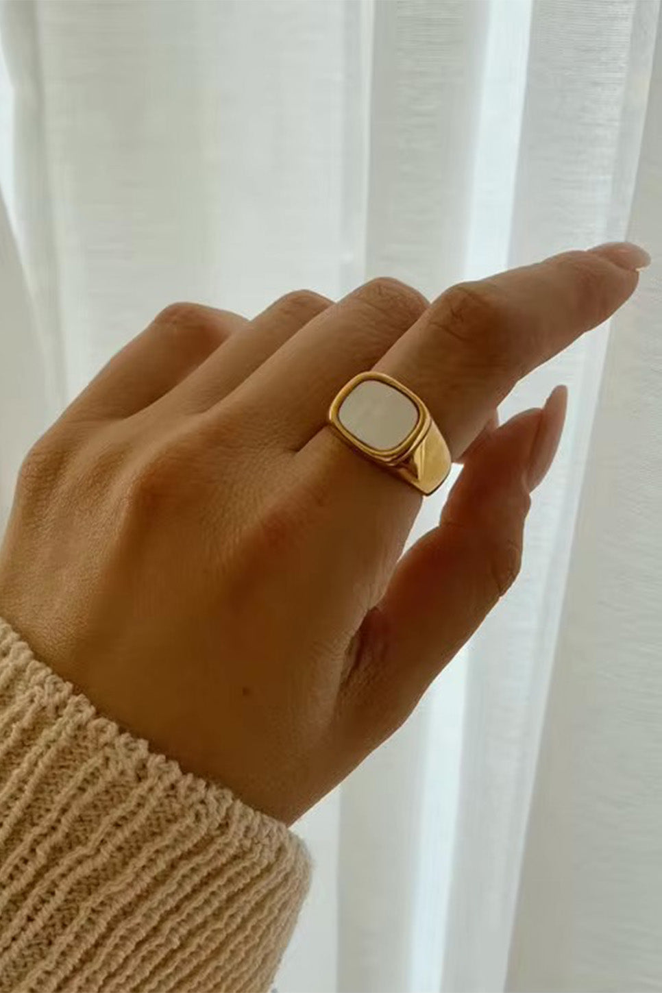 pearl of the west shell eternity band model