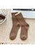pearl of the west solid ruffle sock brown