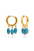 Pearl of the West - TRIPLE TURQUOISE EARRING 18K GP SS