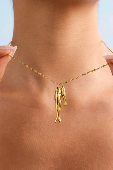 Pearl of the West - TWO FISH NECKLACE 18K GP SS - Model