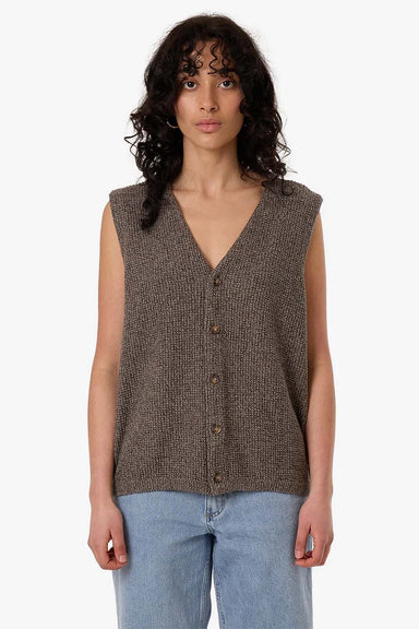 Thrills - Sam Knit Vest - Loam - Front