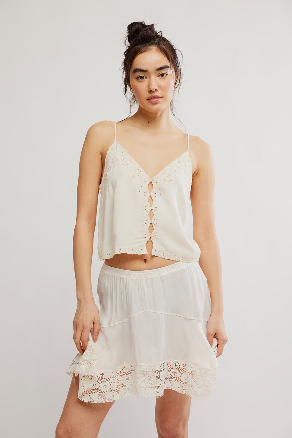 Free People - Pieces of You Cami - Ivory - Front