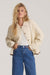 Roark Revival Open Roads Cardigan in Bone — Quarter view