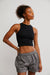 Free People - Hayley Racerback Brami - Black - Front